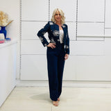 Navy Silk Jacket