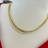 5 Strand Gold and Silver Necklaces