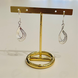Sterling silver triple tear drop earrings
