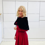 Black Faux Fur Wrap