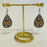 Aztec teardrop earrings