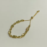 Gold or Silver Rectangle Slider Bracelet