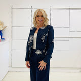 Navy Silk Jacket