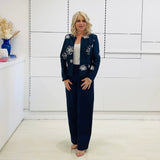 Navy Silk Jacket