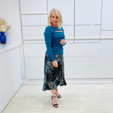 Sabrina Split Top- Teal