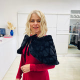 Black Faux Fur Wrap