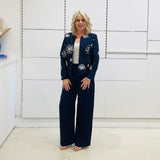 Navy Silk Jacket