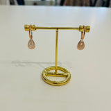 Rose Gold Tear Drops with a Silver Filagree Overlay