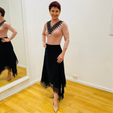 Tea Rose Bamboo Blend Black Lace Top