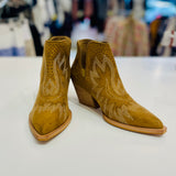Embroidered Suede Boots