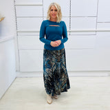 Sabrina Split Top- Teal