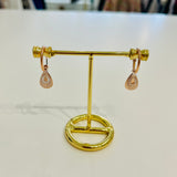 Rose Gold Tear Drops with a Silver Filagree Overlay