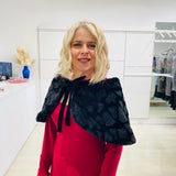 Black Faux Fur Wrap