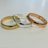 Bangles hinged Gold silver & rose gold