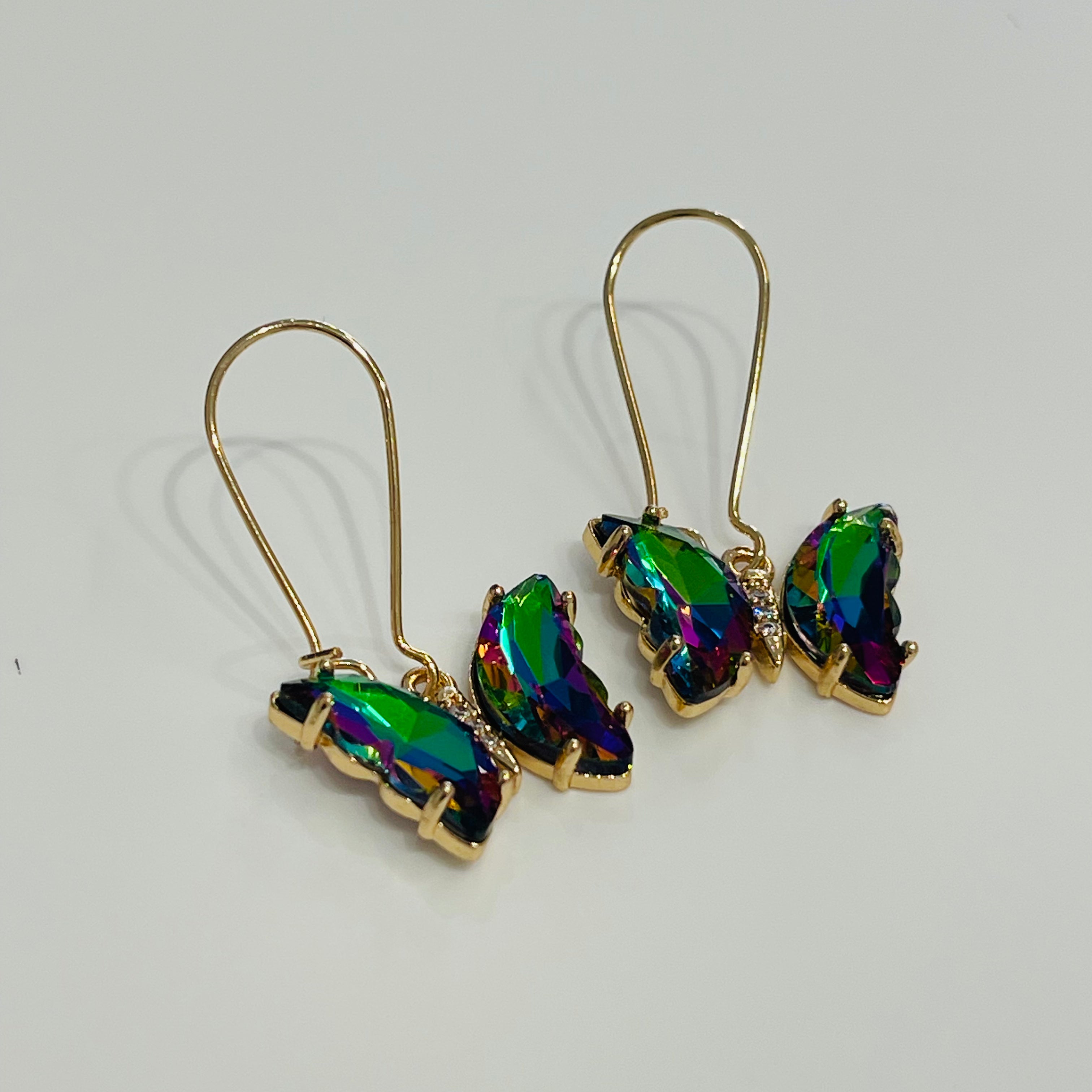 Crystal butterfly earrings