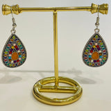 Aztec teardrop earrings