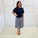 Navy Summer Gracie Top