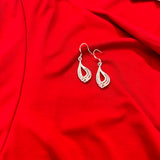 Triple Teardrop Sterling Silver Earrings
