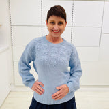 Blue 100% Cotton Daisy Jumper