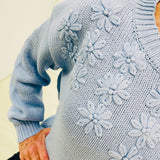 Blue 100% Cotton Daisy Jumper