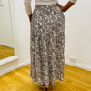 Coffee Cream Delight Tiered Skirt