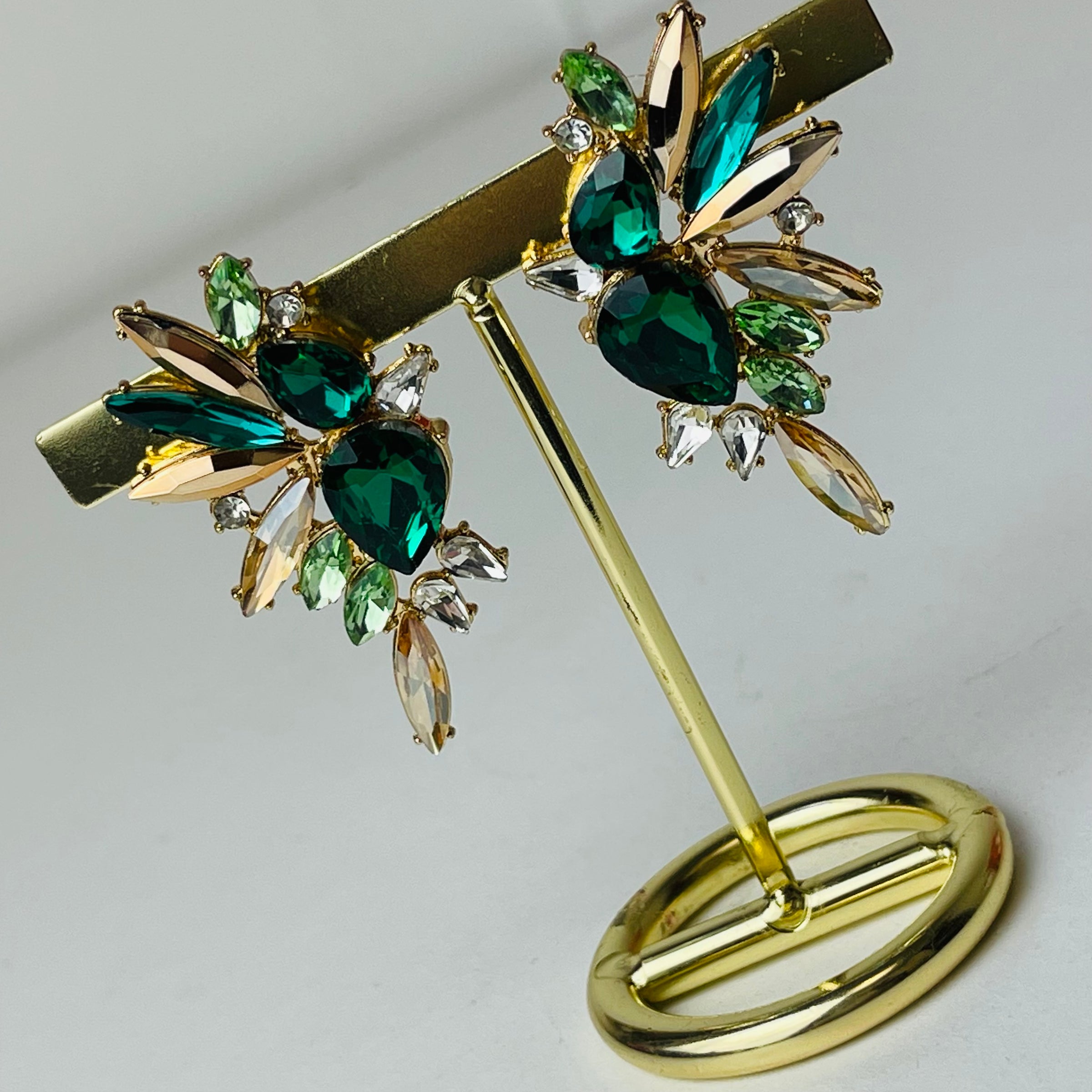 Enchanted Emerald Butterfly Wing Earrings