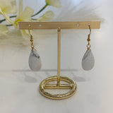 White Turquoise Crystal Drop Earrings
