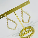 Soft Gold Hue Diamond Drop Earrings