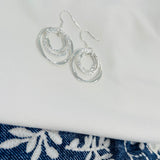 Sterling Silver Three Hoop Earrings