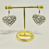 Filagree Heart Earrings