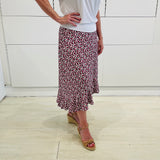 Rachel Ruffle Skirt Geo Pink