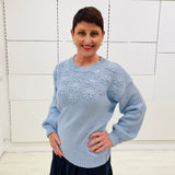 Blue 100% Cotton Daisy Jumper