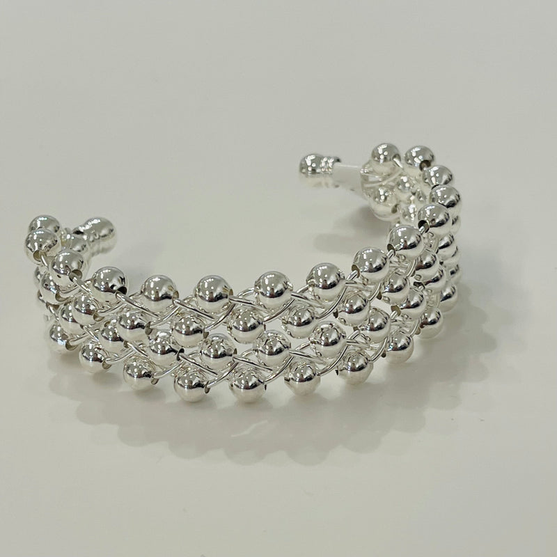 Silver-touched Lace Bracelet