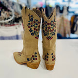 Arena Embroidered Tan Boots