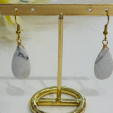 White Turquoise Crystal Drop Earrings