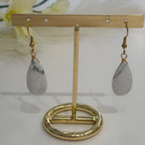 White Turquoise Crystal Drop Earrings