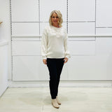 Cream 100% Cotton Daisy Jumper