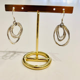 Sterling Silver Three Hoop Earrings