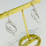 Sterling Silver Three Hoop Earrings