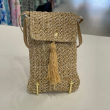 Small Cream or Tan Woven Bag