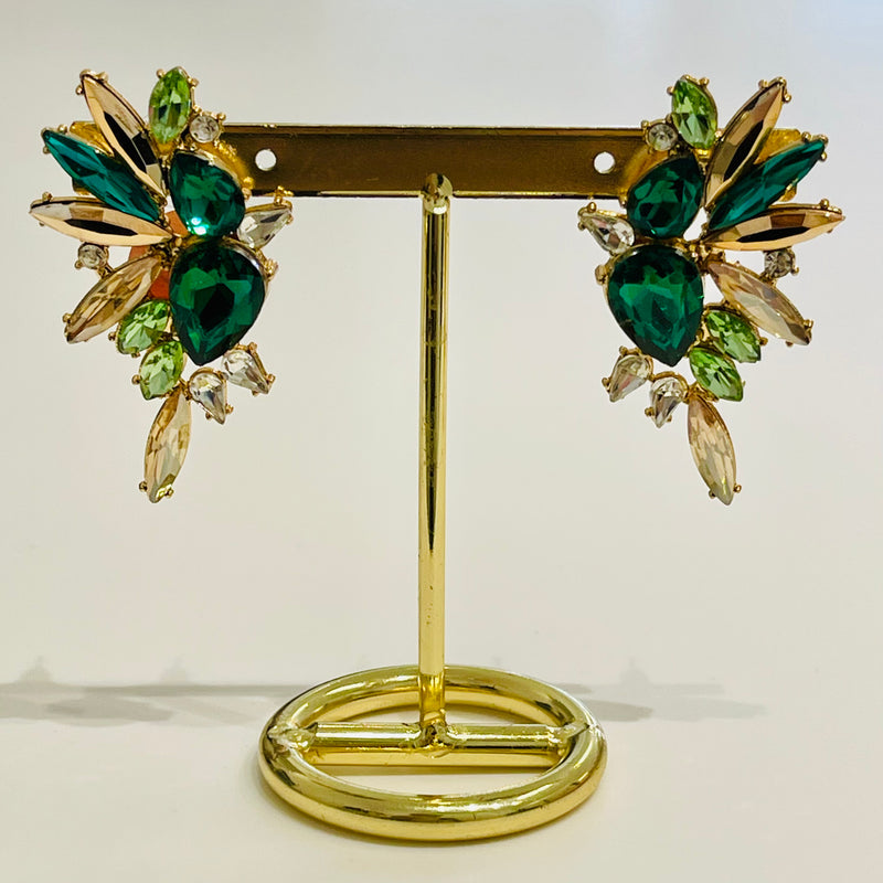 Enchanted Emerald Butterfly Wing Earrings