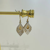 Gold with Silver Overlay Earrings