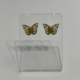 Silver Plated Butterfly Stud Earrings