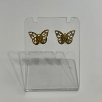 Silver Plated Butterfly Stud Earrings