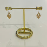 Gold with Silver Overlay Earrings