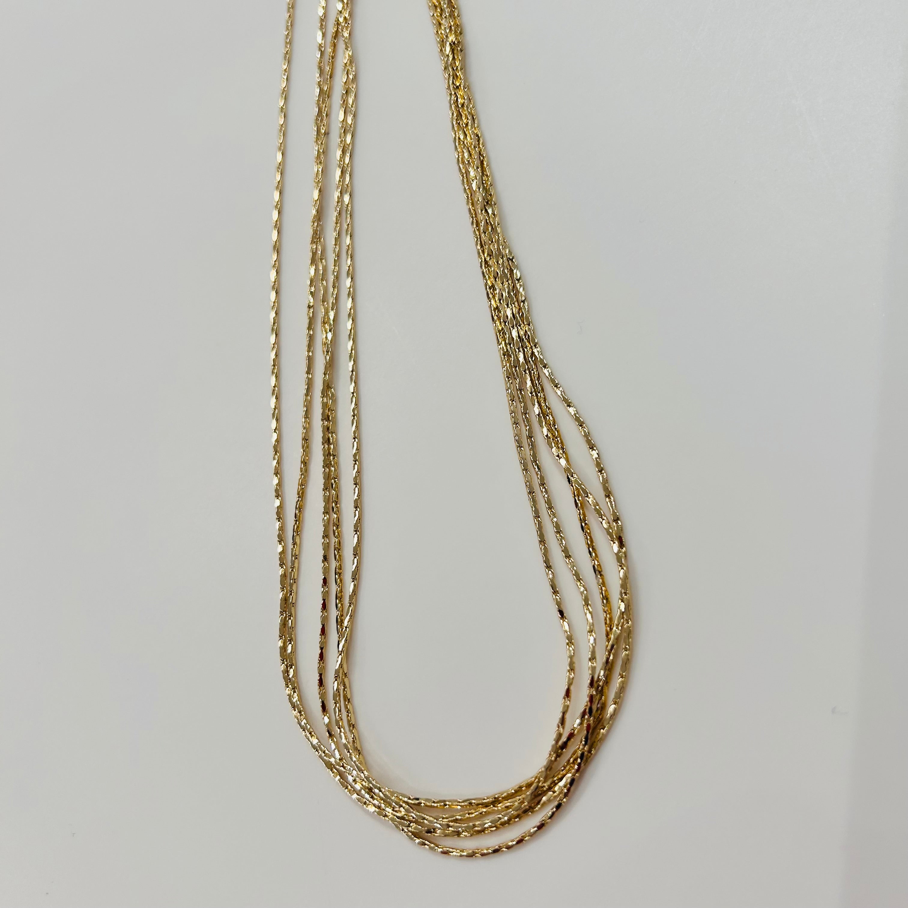 5 Strand Gold and Silver Necklaces