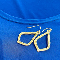 Soft Gold Hue Diamond Drop Earrings