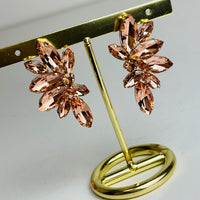 Blush Pink Butterfly Wing Crystal Earrings