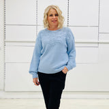 Blue 100% Cotton Daisy Jumper