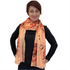 Vibrant Peach Floral Chiffon Scarf